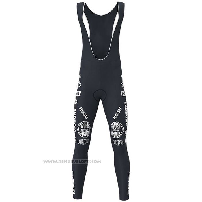 2021 Maillot Cyclisme Androni Giocattoli Blanc Rouge Manches Longues et Cuissard